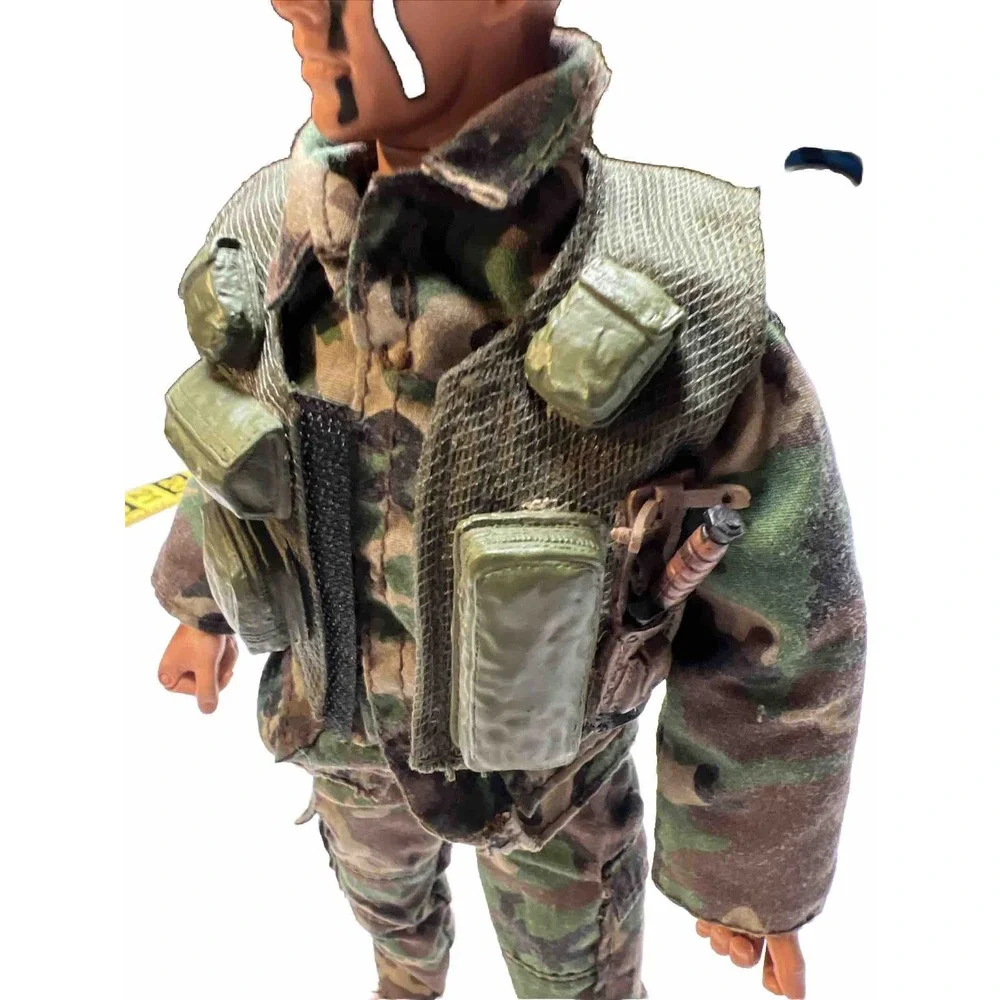GI Joe  Vintage Action Figure 11" Camo Face Uniform Tactical Vest Air Force 1996 - Picture 5 of 12
